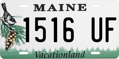 ME license plate 1516UF