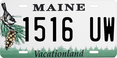 ME license plate 1516UW
