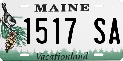 ME license plate 1517SA