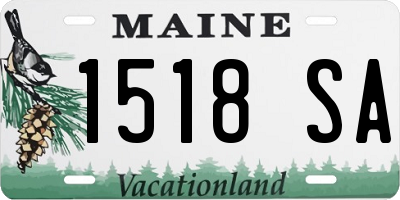 ME license plate 1518SA