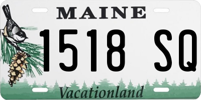 ME license plate 1518SQ