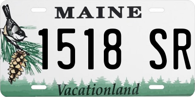 ME license plate 1518SR