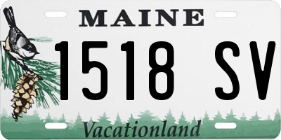 ME license plate 1518SV