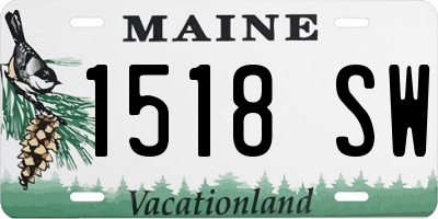 ME license plate 1518SW