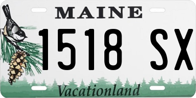 ME license plate 1518SX