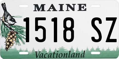 ME license plate 1518SZ