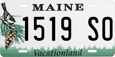 ME license plate 1519SO