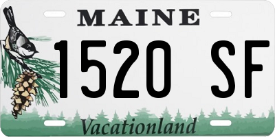 ME license plate 1520SF