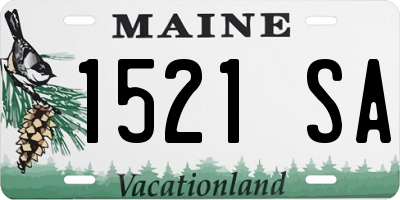 ME license plate 1521SA