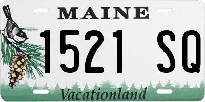 ME license plate 1521SQ