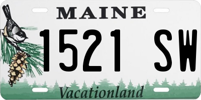 ME license plate 1521SW