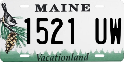 ME license plate 1521UW