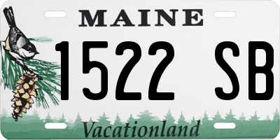 ME license plate 1522SB