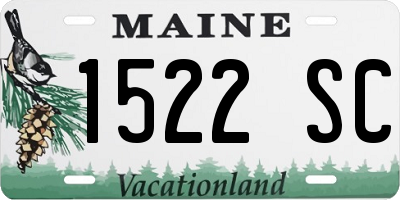 ME license plate 1522SC