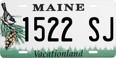 ME license plate 1522SJ
