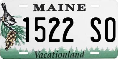 ME license plate 1522SO