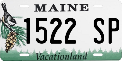 ME license plate 1522SP