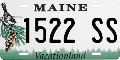 ME license plate 1522SS