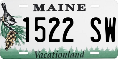 ME license plate 1522SW