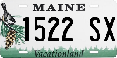 ME license plate 1522SX