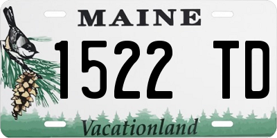 ME license plate 1522TD