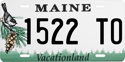 ME license plate 1522TO