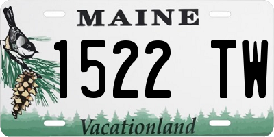ME license plate 1522TW