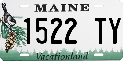 ME license plate 1522TY