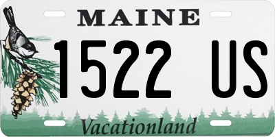 ME license plate 1522US