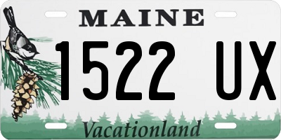 ME license plate 1522UX