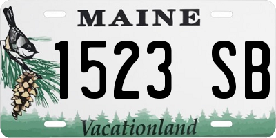 ME license plate 1523SB