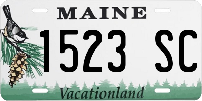 ME license plate 1523SC