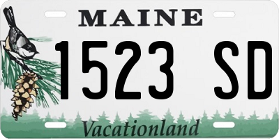 ME license plate 1523SD