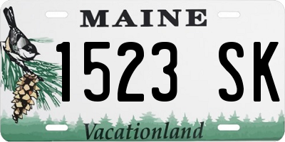 ME license plate 1523SK