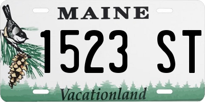 ME license plate 1523ST