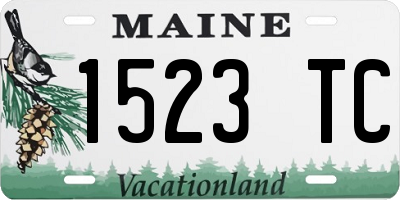 ME license plate 1523TC
