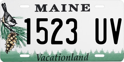 ME license plate 1523UV