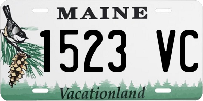 ME license plate 1523VC