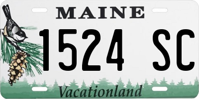 ME license plate 1524SC