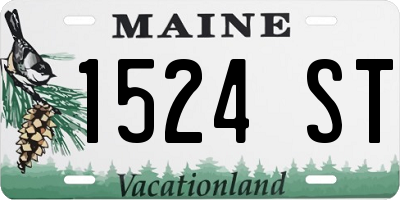 ME license plate 1524ST