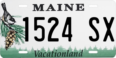 ME license plate 1524SX