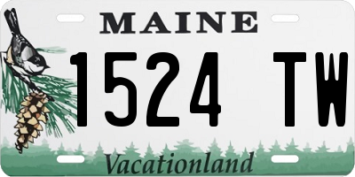 ME license plate 1524TW