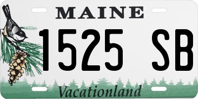 ME license plate 1525SB