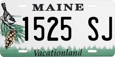 ME license plate 1525SJ