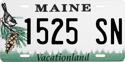 ME license plate 1525SN