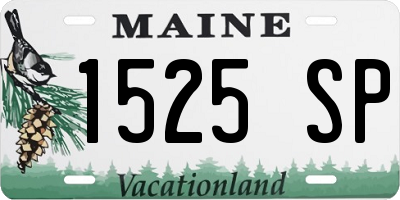 ME license plate 1525SP