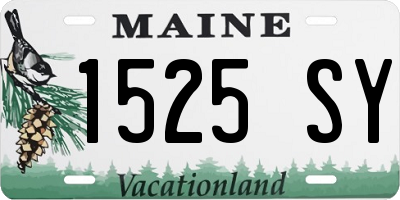 ME license plate 1525SY