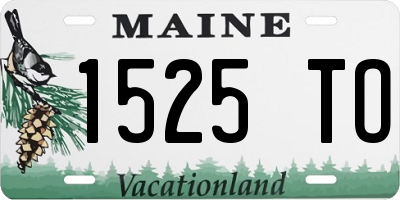 ME license plate 1525TO