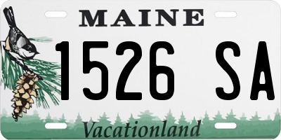 ME license plate 1526SA