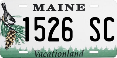 ME license plate 1526SC